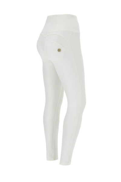 WHITE FAUX LEATHER HIGH RISE ORGANIC