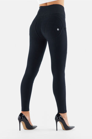 Black Biker Side Zip Skinny Trousers – High Waist, Ankle Length – view 3