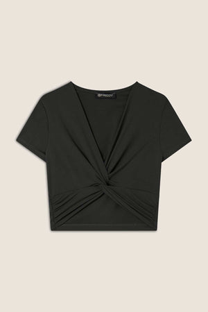 Active DIWO Fitness Crop To Black Twisted Detail – view 5