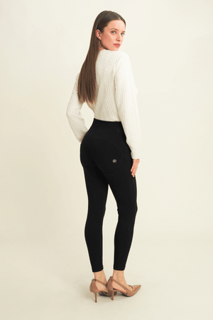 Black Contour Skinny Trousers – High Waist, Ankle Length – view 4