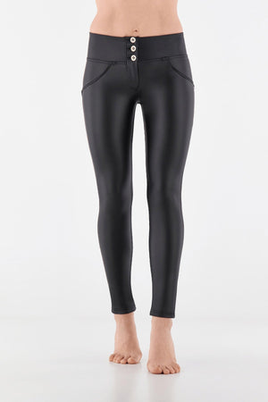 Faux Leather 3 Button High Waist Full Length – Last Sizes