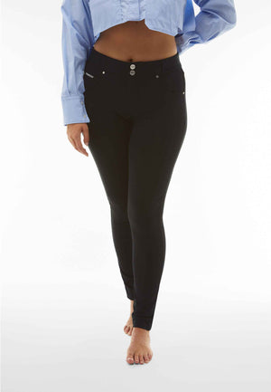 N.O.W Black 5 Pocket Skinny Trousers – Mid Rise, Full Length – view 5