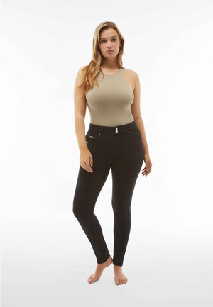N.O.W Black Denim Skinny Shaping Jeans – Mid Rise, Full Length – view 7