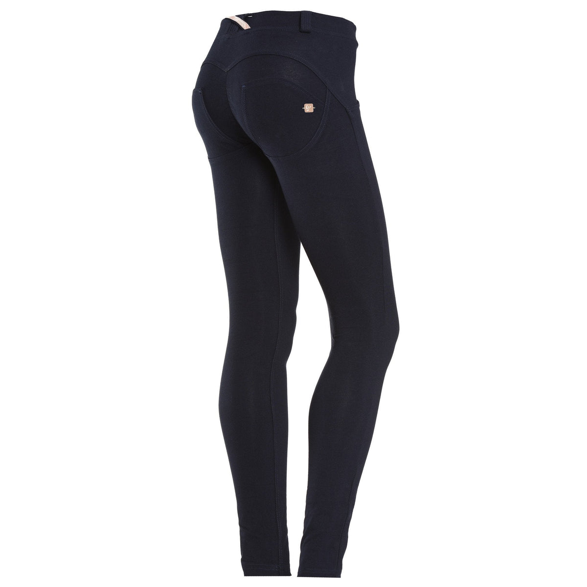 Navy Skinny Shaping Trousers – Mid Rise, Full Length – view 5