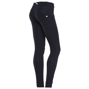 Navy Skinny Shaping Trousers – Mid Rise, Full Length – view 5