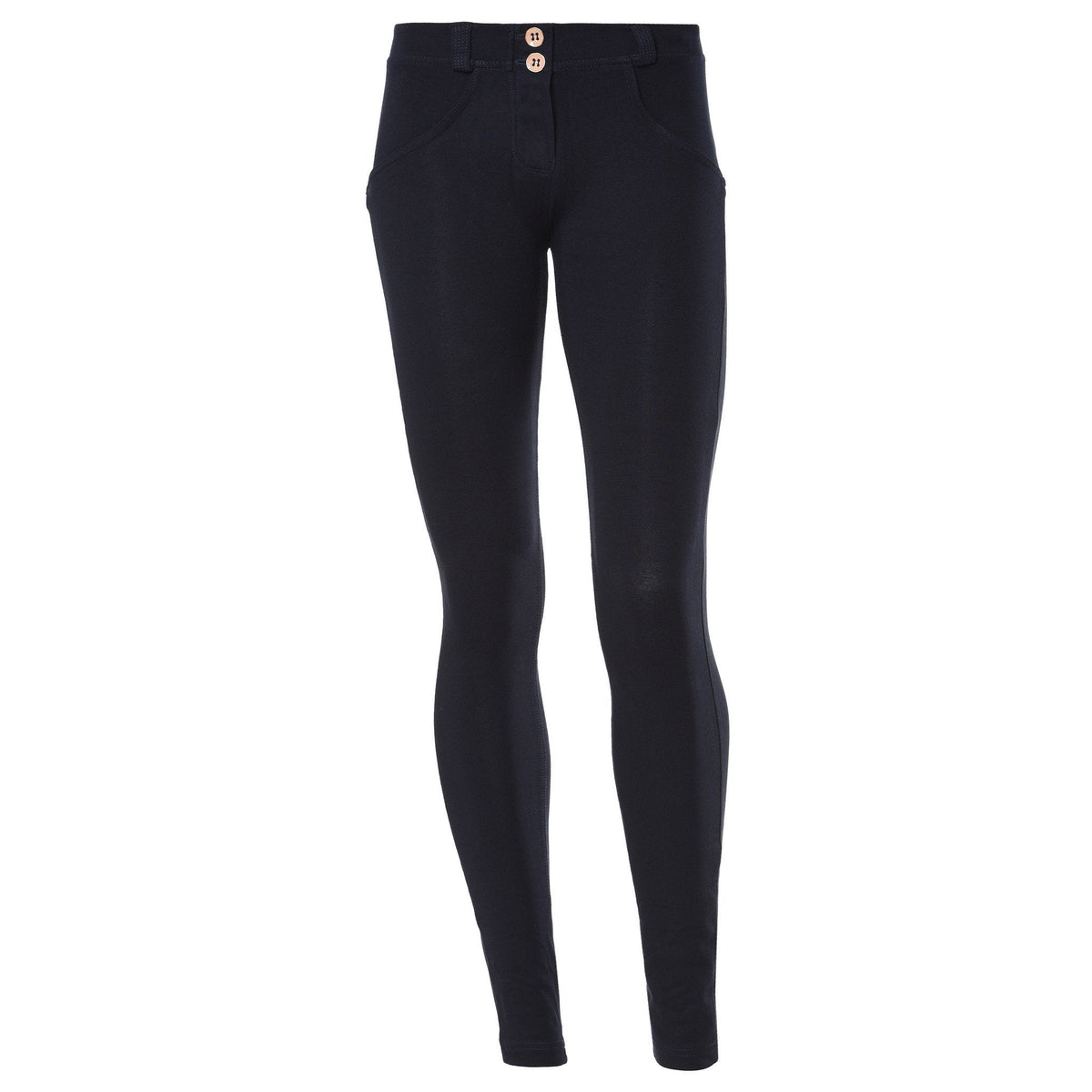 Navy Skinny Shaping Trousers – Mid Rise, Full Length – view 6