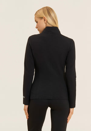 Black Zip Hoodie with Logo Drawstrings – view 5