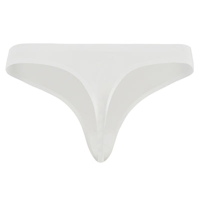 White Seamless Thong – Lightweight & Breathable Mid-Waist Fit