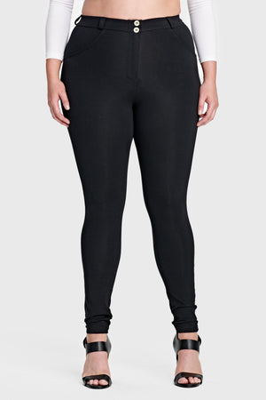 Black Hourglass Fit Skinny Trousers – Mid Rise, Full Length – view 8