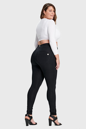 Black Hourglass Fit Skinny Trousers – Mid Rise, Full Length – view 7