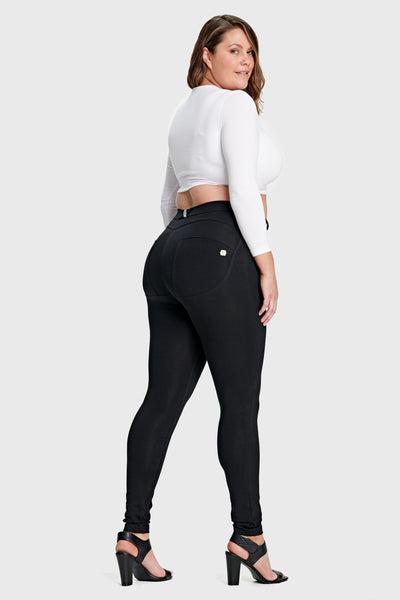 Hourglass Fit Black Cotton Mid Rise Full Length