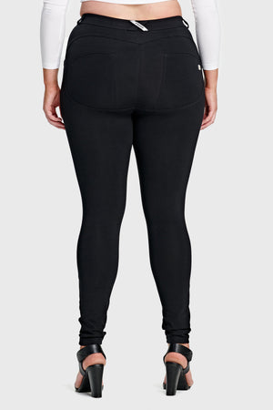 Black Hourglass Fit Skinny Trousers – Mid Rise, Full Length – view 9