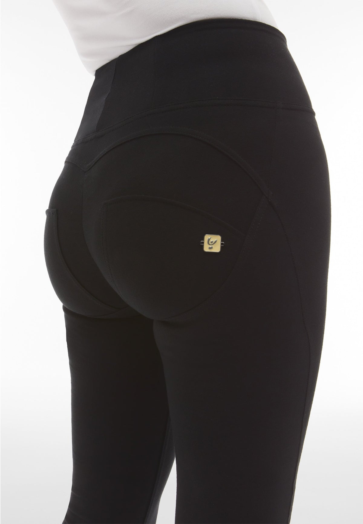 Black Skinny Shaping Trousers – High Waist, Full Length – view 4