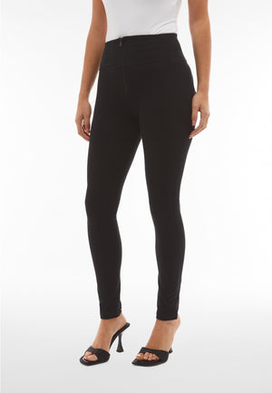 Black Skinny Shaping Trousers – High Waist, Full Length – view 7