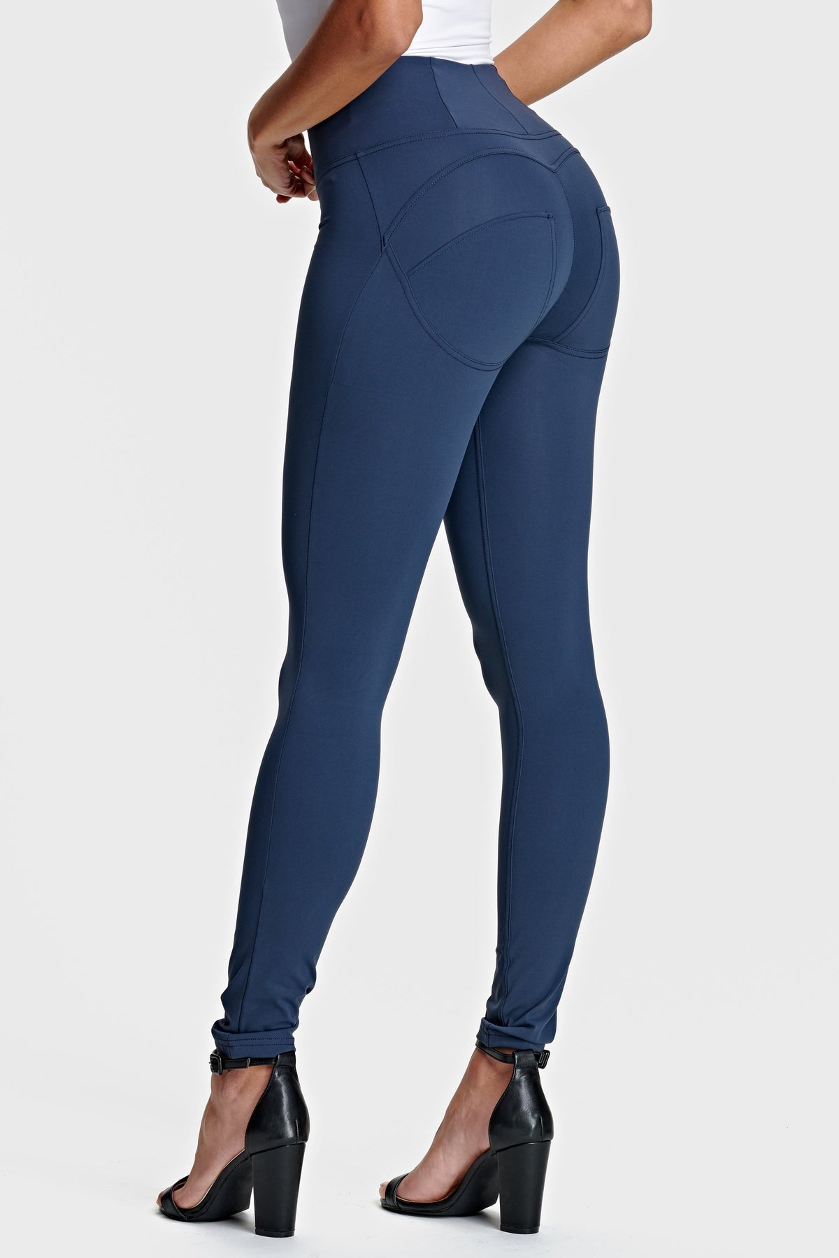 DIWO Pro Navy Sculpting Trousers – High Waist, Full Length – view 3