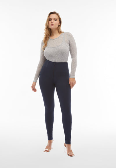 Navy High Waist Full Length