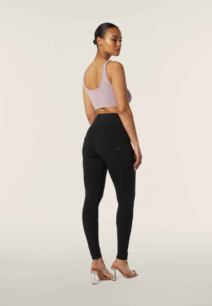 Black Side Zip Skinny Trousers – High Waist, Full Length – view 5