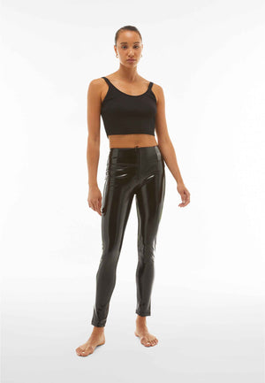 Limited Edition Latex High-Shine Black High-Rise Trousers – Last Sizes – view 5