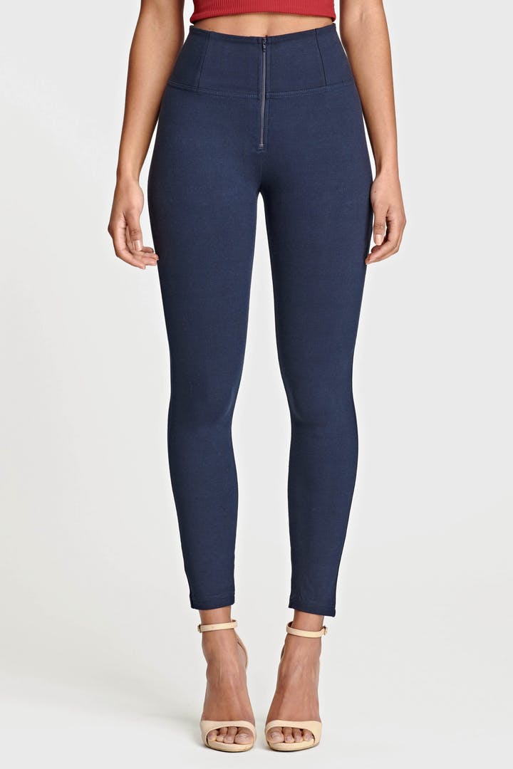 Navy Skinny Shaping Trousers – High Waist, Ankle Length – view 6