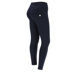 Navy Skinny Shaping Trousers – High Waist, Ankle Length – view 3