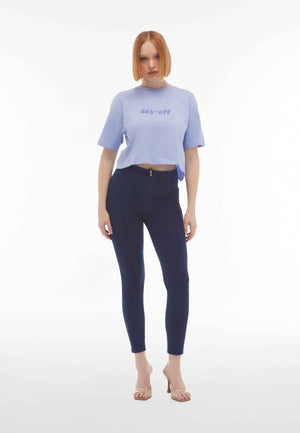 Dark Denim Front Pocket Shaping Jeans – Extra High Waist, Ankle Length – view 5