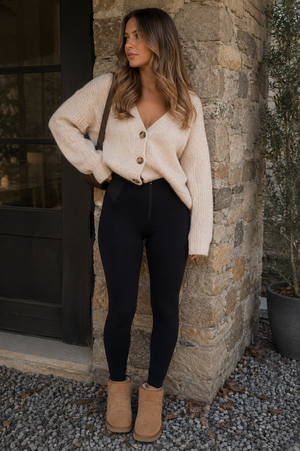 Black Contour Skinny Trousers – High Waist, Ankle Length