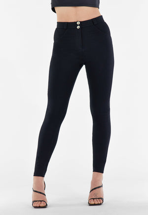 Black Skinny Shaping Trousers – Mid Rise, Full Length – view 6