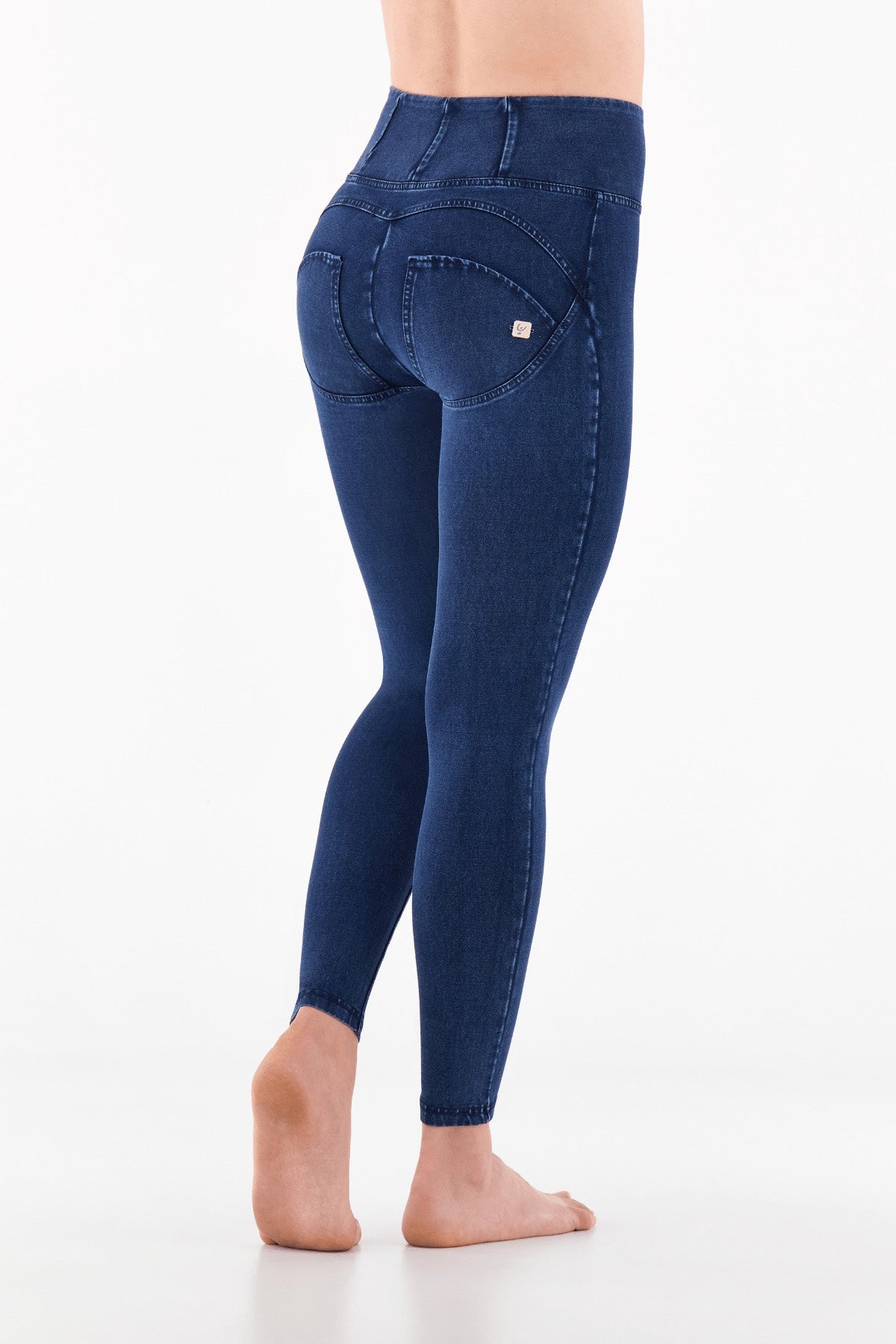 Dark Denim Blue Stitch High Rise Organic Super Skinny