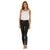SKINNY FAUX BLACK LEATHER MID RISE ORGANIC