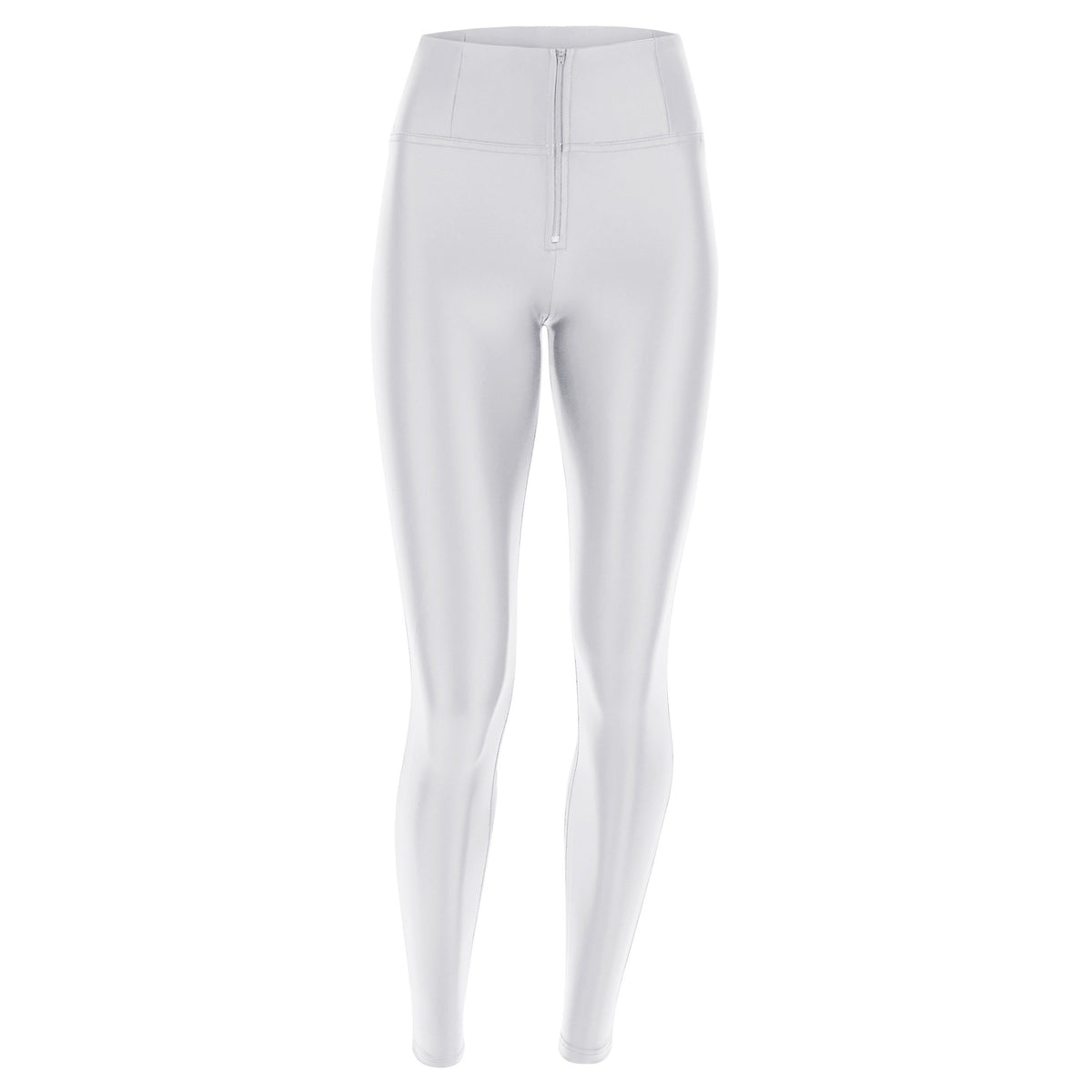 HIGH RISE SKINNY FAUX LEATHER WHITE