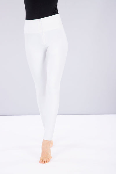 White High Rise Faux Vegan Leather Freddy Shaping Effect Womens Pants Eco Friendly