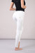 SKINNY FAUX LEATHER MID RISE WHITE ORGANIC