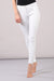 SKINNY FAUX LEATHER MID RISE WHITE ORGANIC