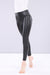 ANKLE LENGTH HIGH RISE SKINNY FAUX LEATHER SELF TONE ZIP